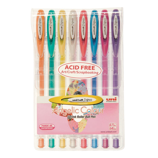 Uni-ball Angelic Gel Pen 0.7mm Set of 8 - Uni-ball