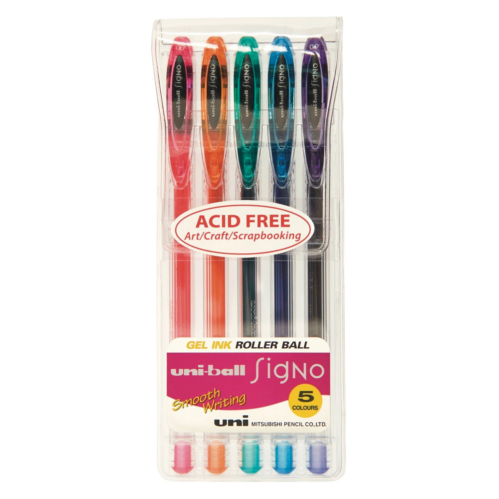 Uni-ball Signo Rollerball Gel Pen Set of 5