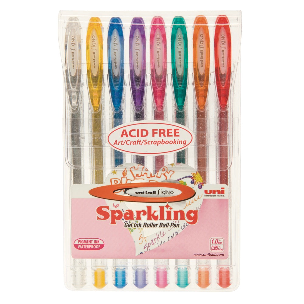 Uni-ball Signo Sparkling Gel Pen 1.0mm Set of 8 - Uni-ball