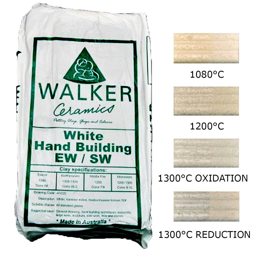 Walker Handbuilding Earthenware Clay 10kg WHITE WH - #product_vendor