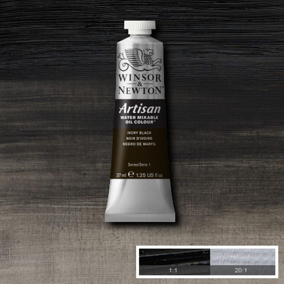 Winsor and Newton Artisan Water Mixable Oil 37ml S1 Ivory Black