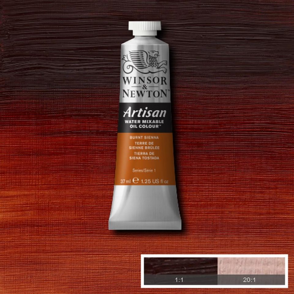 Winsor and Newton Artisan Water Mixable Oil 37ml S1 Burnt Sienna