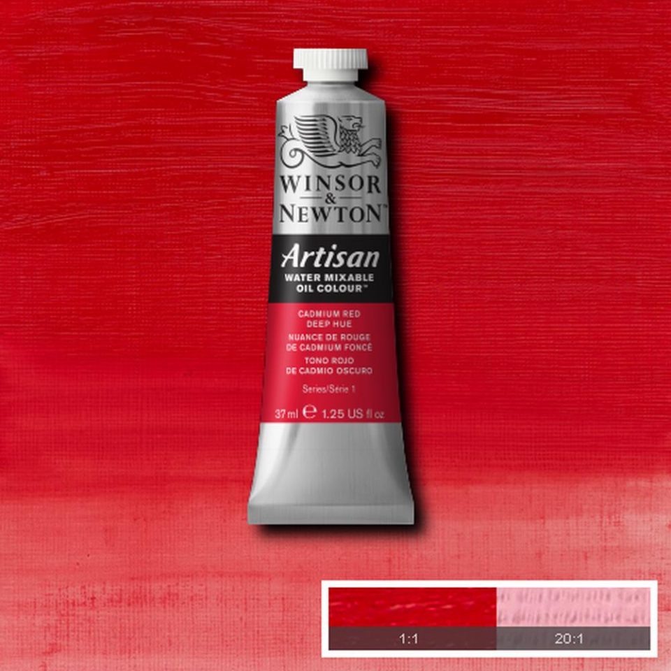 Winsor and Newton Artisan Water Mixable Oil 37ml S1 Cadmium Red Deep Hue