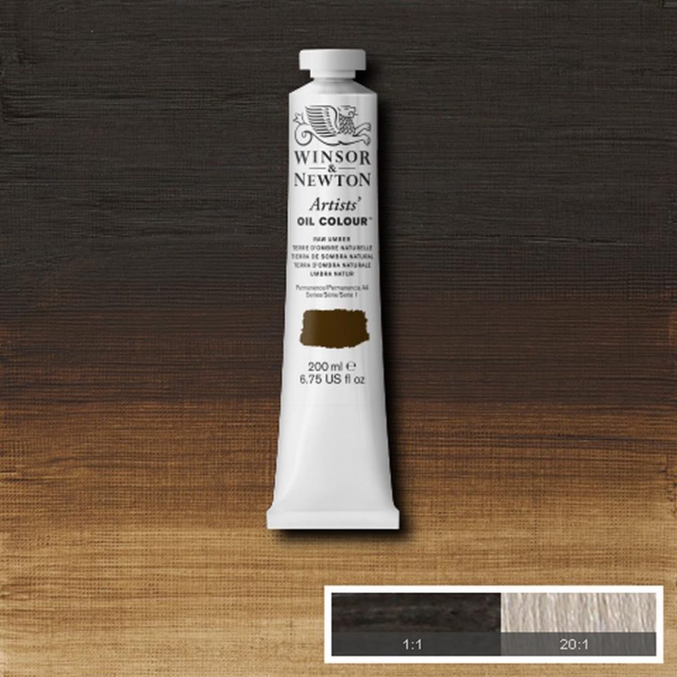 Winsor and Newton Artists Oil Colour 200ml S1 Raw Umber