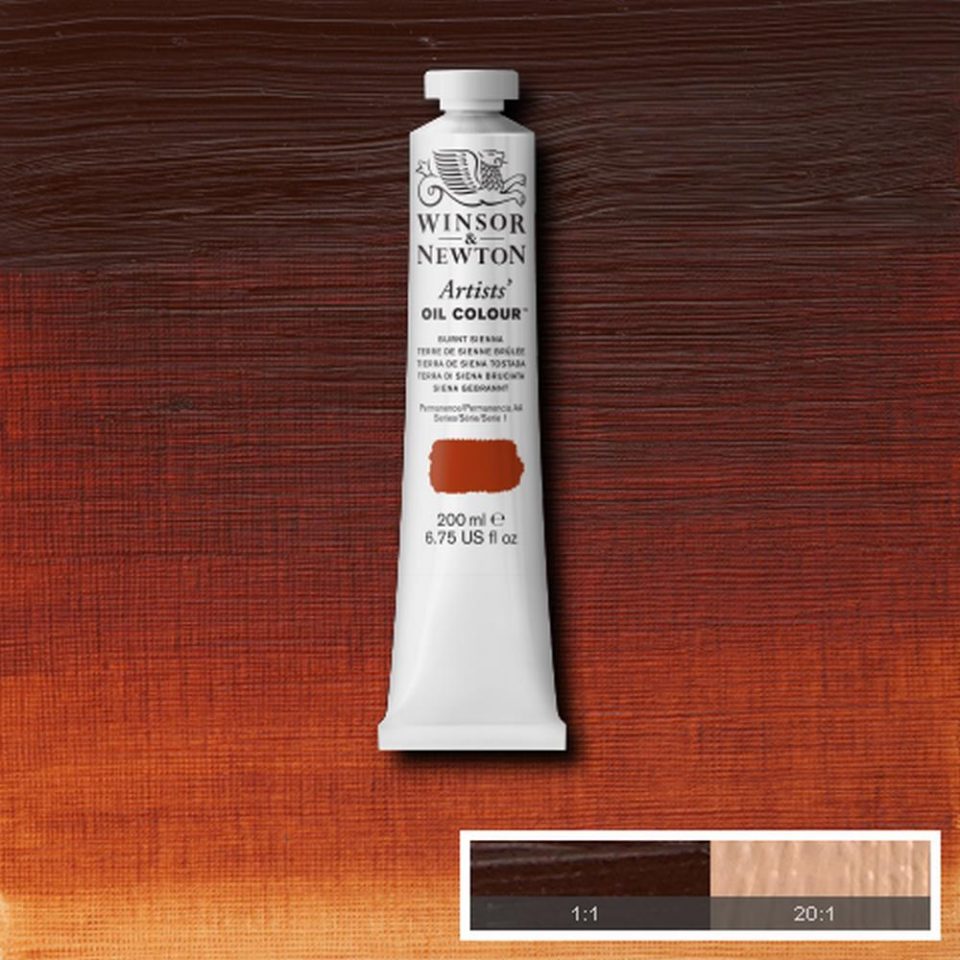 Winsor and Newton Artists Oil Colour 200ml S1 Burnt Sienna