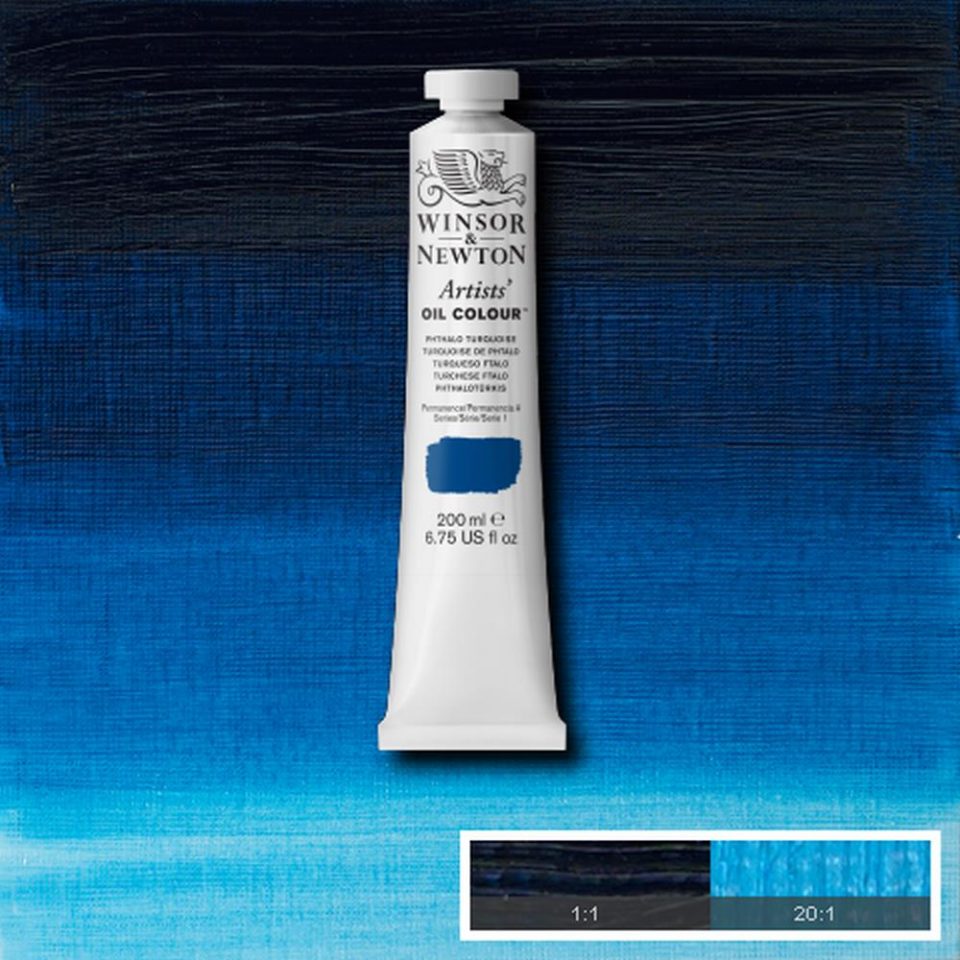 Winsor and Newton Artists Oil Colour 200ml S1 Phthalo Turquoise