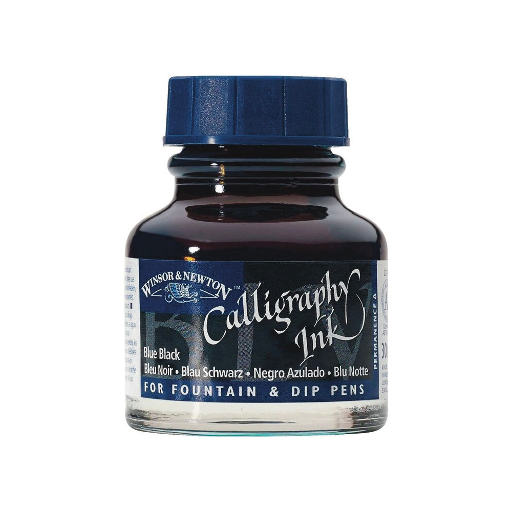 Winsor and Newton Calligraphy Ink 30ml Blue Black 034