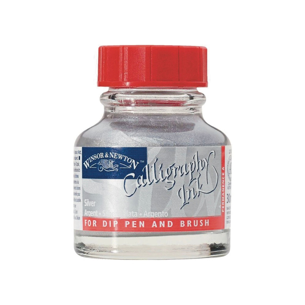 Winsor and Newton Calligraphy Ink 30ml Silver 671