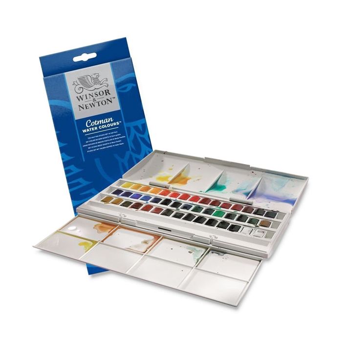 Winsor and Newton Cotman Half Pan Studio Set of 45