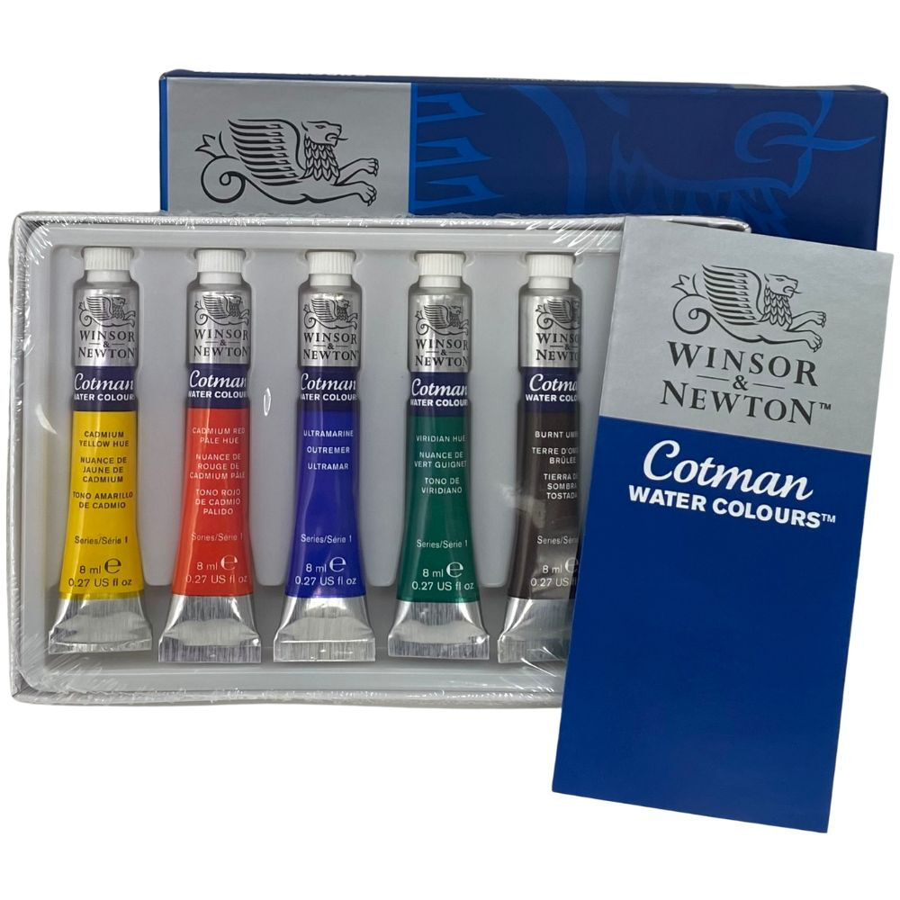 Winsor and Newton Cotman Watercolour 6 x 8ml Tube Set