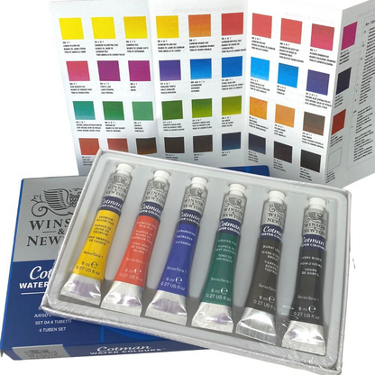 Winsor and Newton Cotman Watercolour 6 x 8ml Tube Set