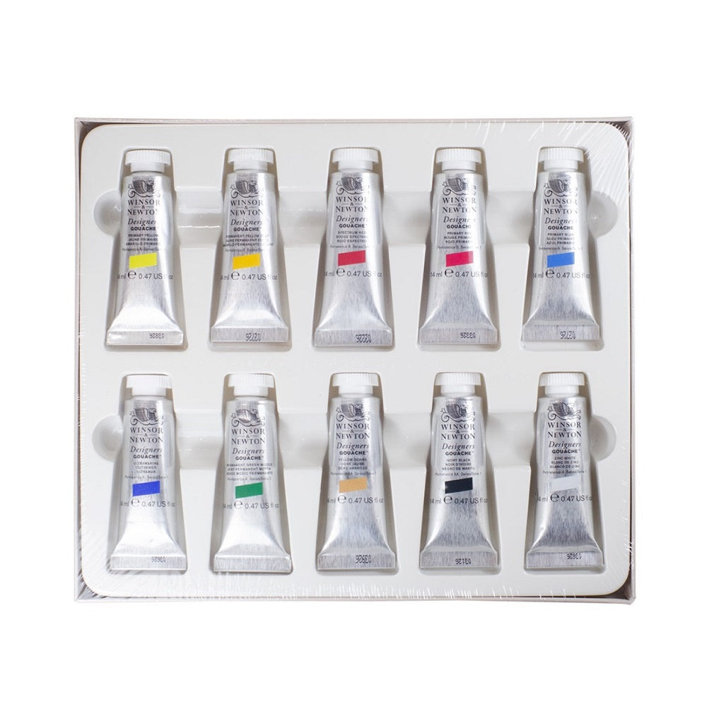 Winsor and Newton Designers Gouache - Introductory Set of 10