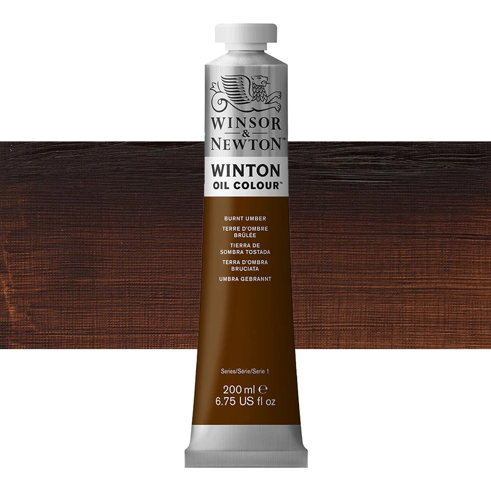 Winsor and Newton Winton Oil Colour 200ml BURNT UMBER