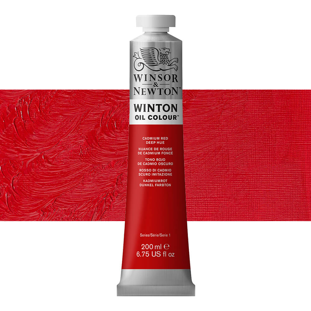 Winsor and Newton Winton Oil Colour 200ml Cadmium Red Deep Hue