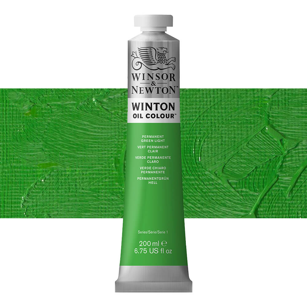 Winsor and Newton Winton Oil Colour 200ml Permanent Green Light