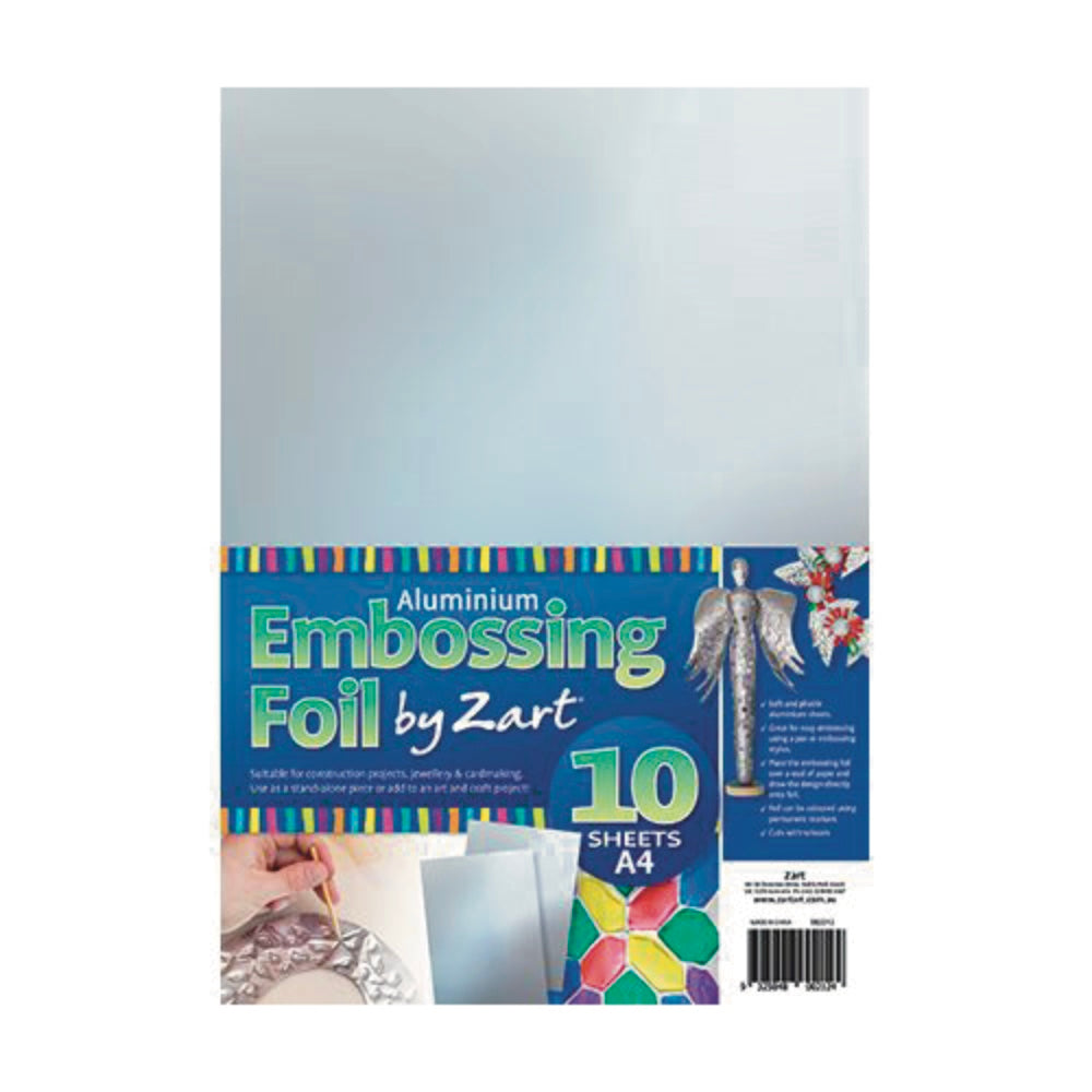 Zart Aluminium Embossing Foil A4 Pkt of 10