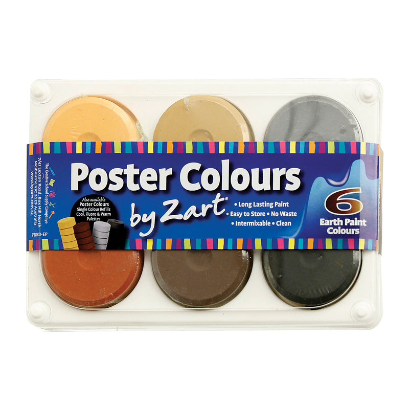 Zart Poster Colours Palette of 6 Earth