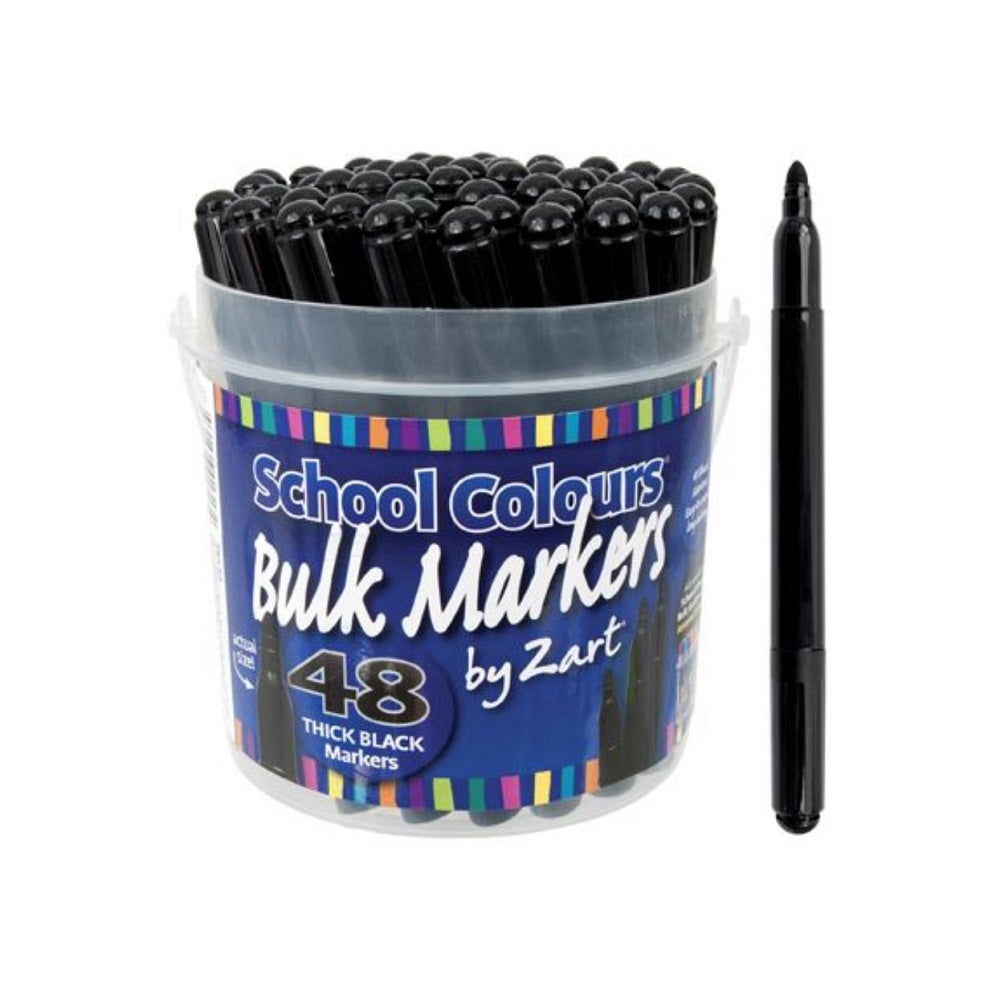 Zart Thick Black School Marker - per marker