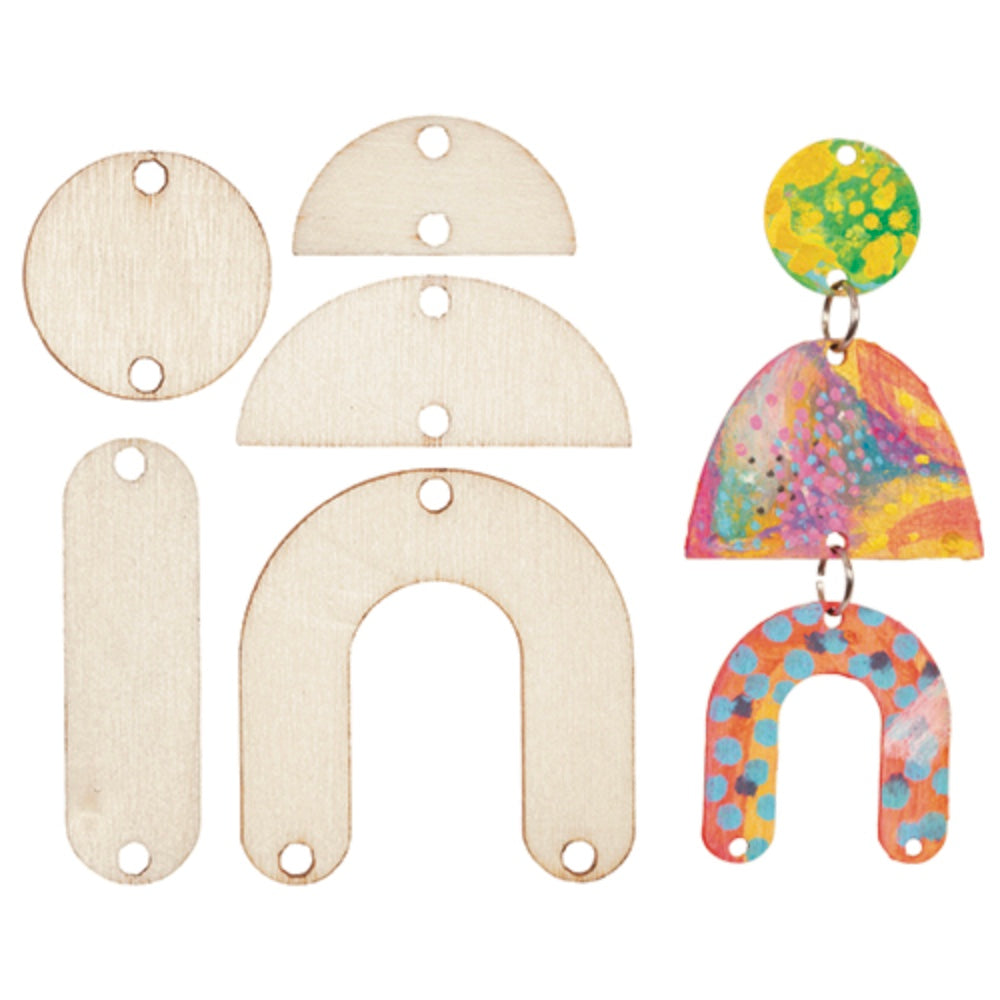 Zart Wooden Earring Drop Pieces Pack of 90