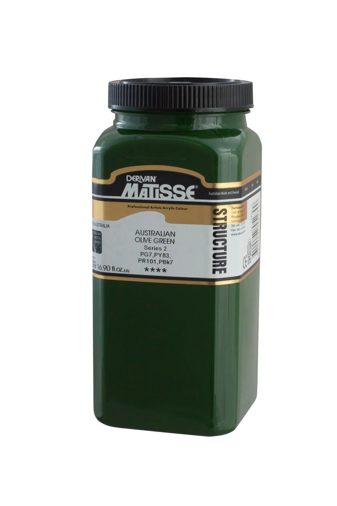 MATISSE STRUCTURE ACRYLIC 500ml S2 AUSTRALIAN OLIVE GREEN