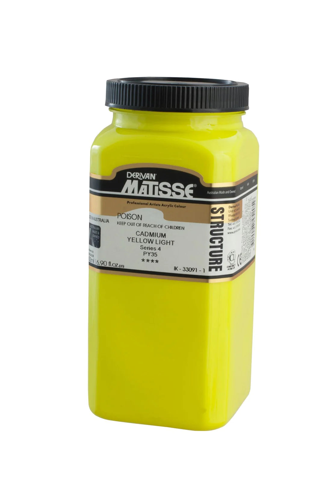 MATISSE STRUCTURE ACRYLIC 500ml S4 CADMIUM YELLOW LIGHT