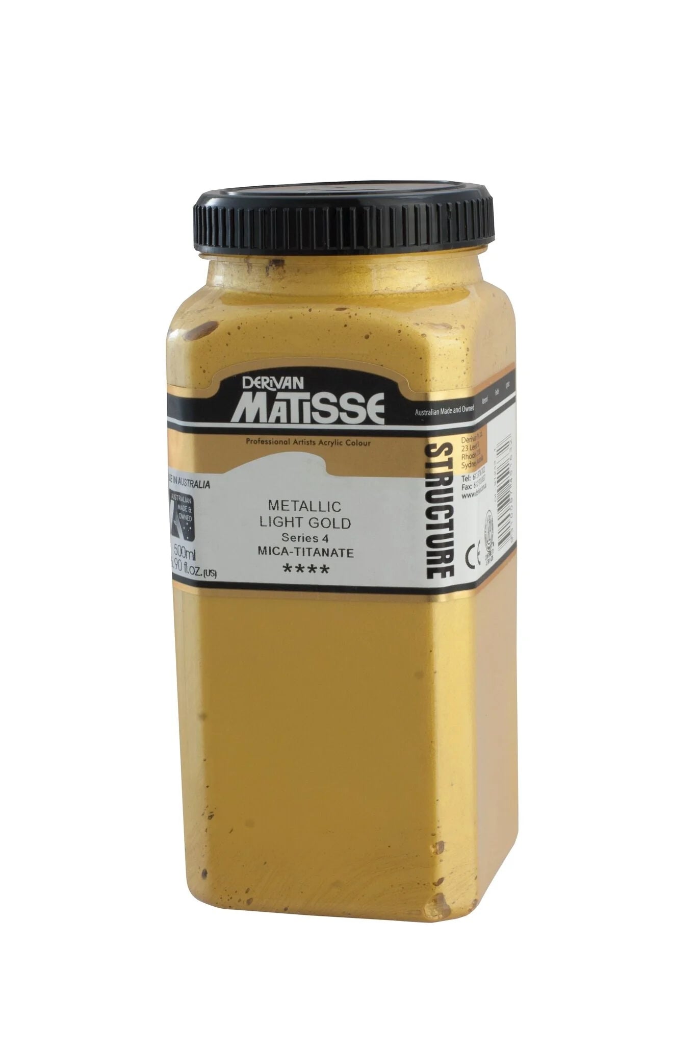 MATISSE STRUCTURE ACRYLIC 500ml S4 METALLIC LIGHT GOLD