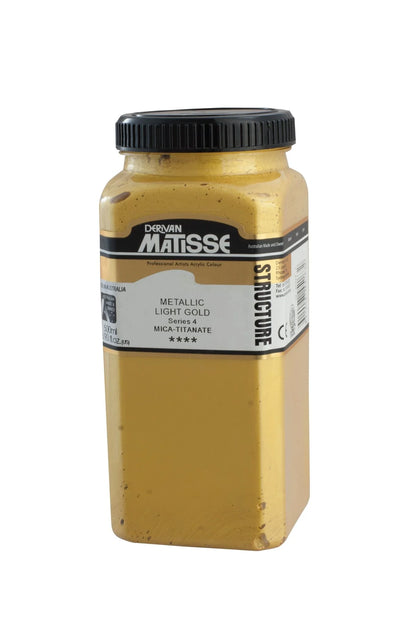 MATISSE STRUCTURE ACRYLIC 500ml S4 METALLIC LIGHT GOLD