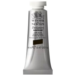 Winsor and Newton Designers Gouache 14ml S1 Lamp Black