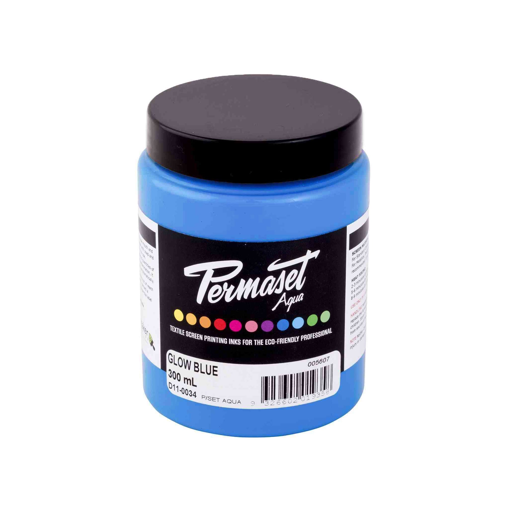 Permaset AQUA Fabric Ink 300ml Glow Blue