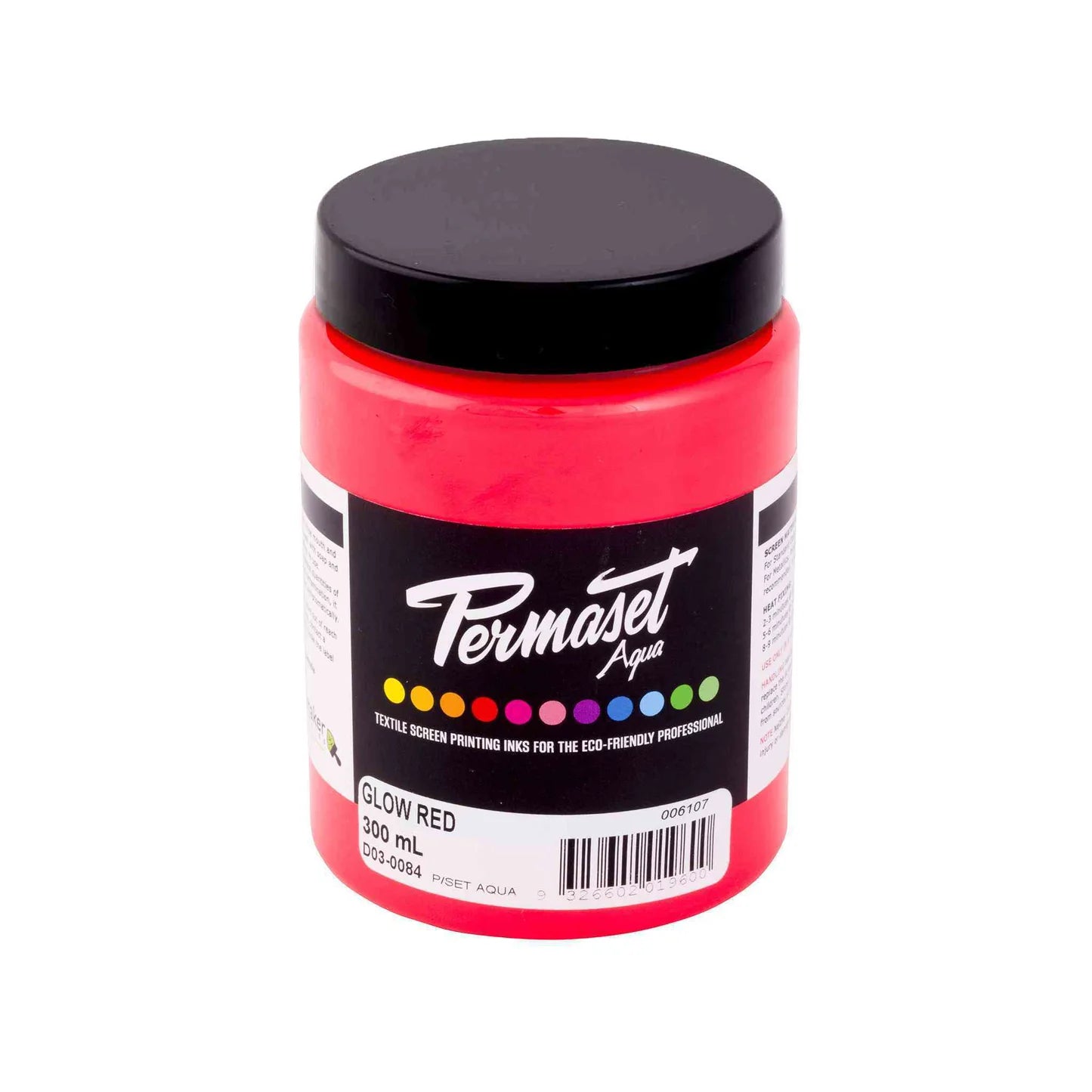 Permaset AQUA Fabric Ink 300ml Glow Red