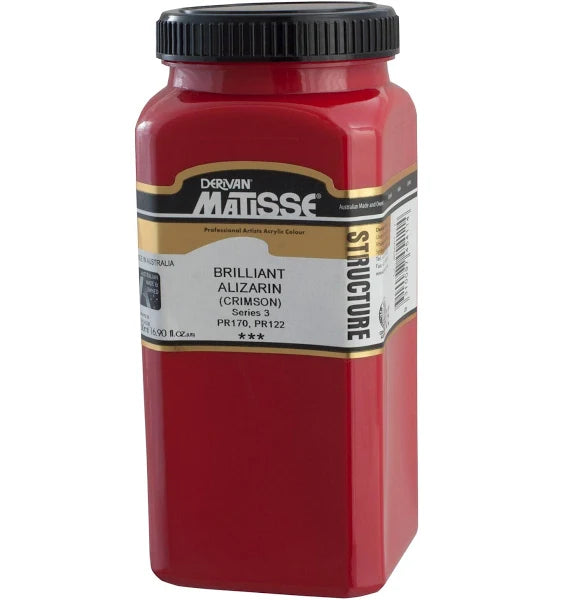 MATISSE STRUCTURE ACRYLIC 500ml S3 BRILLIANT ALIZARIN - CRIMSON