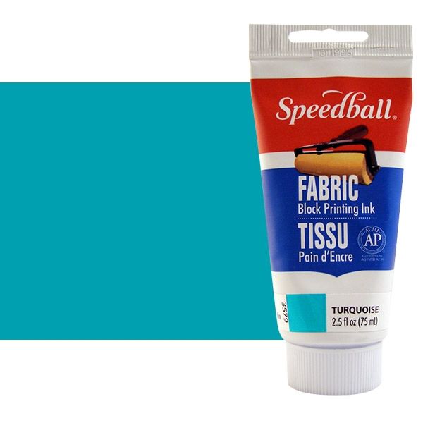 Speedball Fabric Block Printing Ink 75ml Turquoise